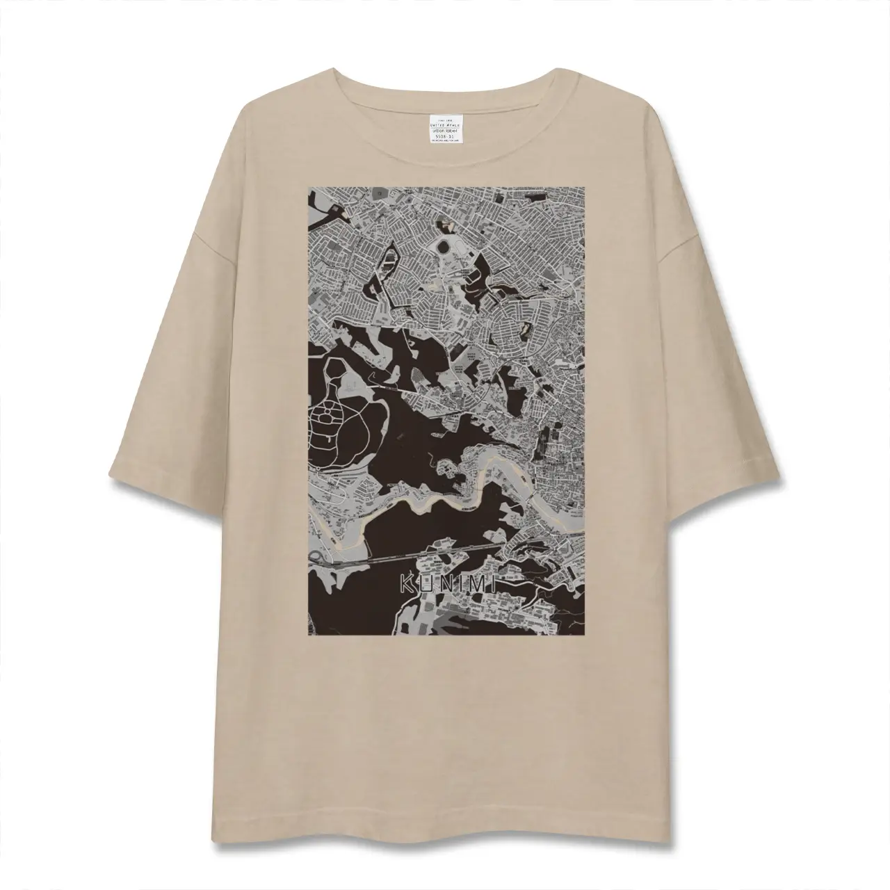 【国見(宮城県)】地図柄ビッグシルエットTシャツ