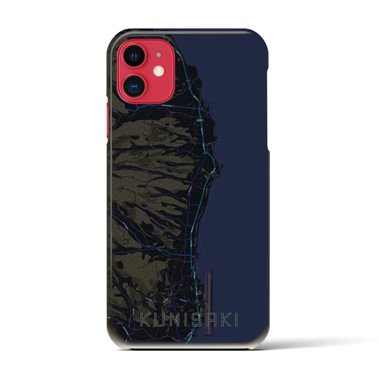 【国東(大分県)】地図柄iPhoneケース(バックカバータイプ)