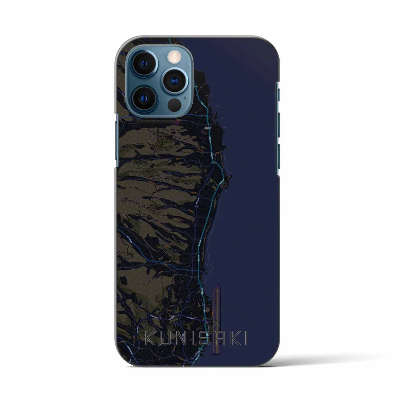 【国東(大分県)】地図柄iPhoneケース(バックカバータイプ)