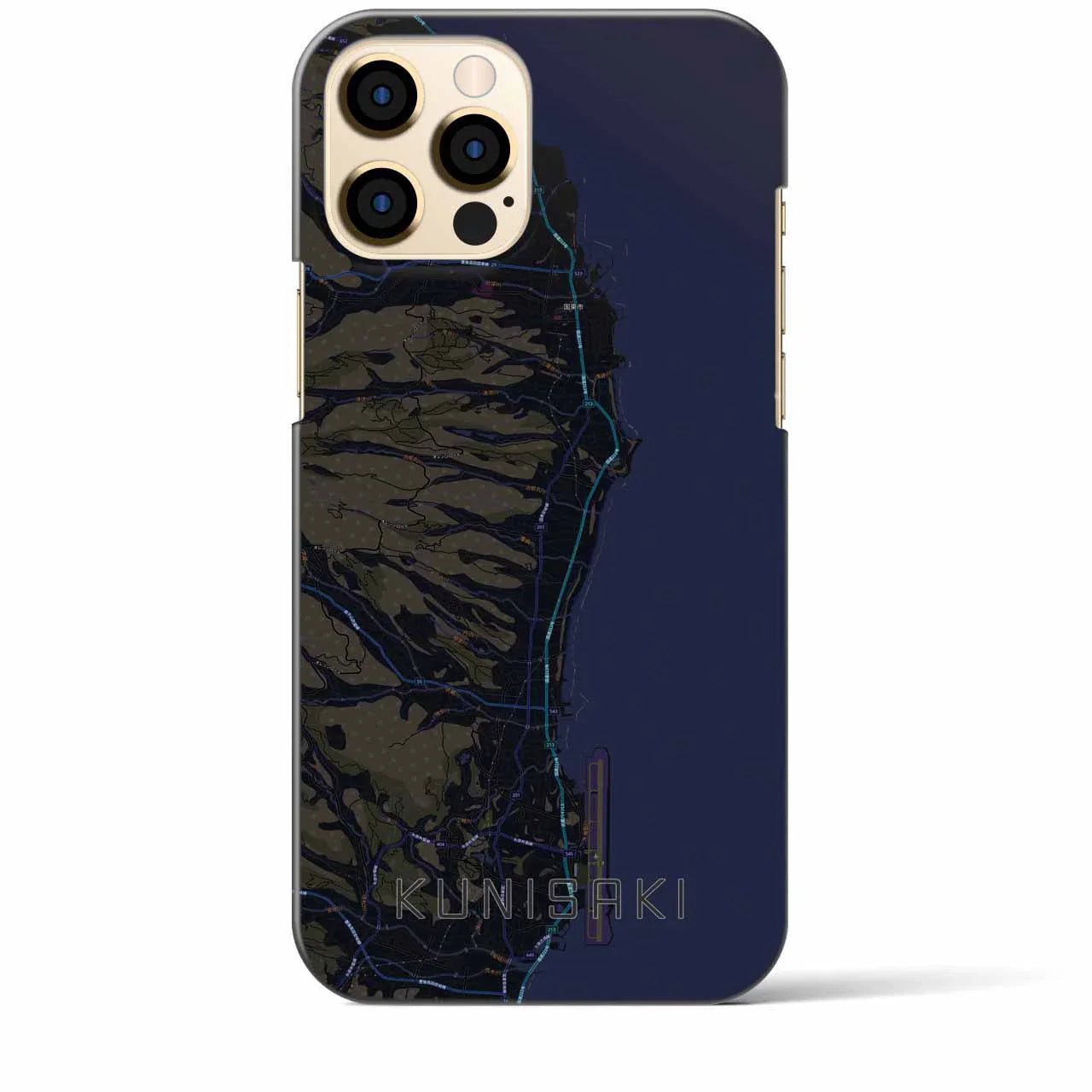 【国東(大分県)】地図柄iPhoneケース(バックカバータイプ)
