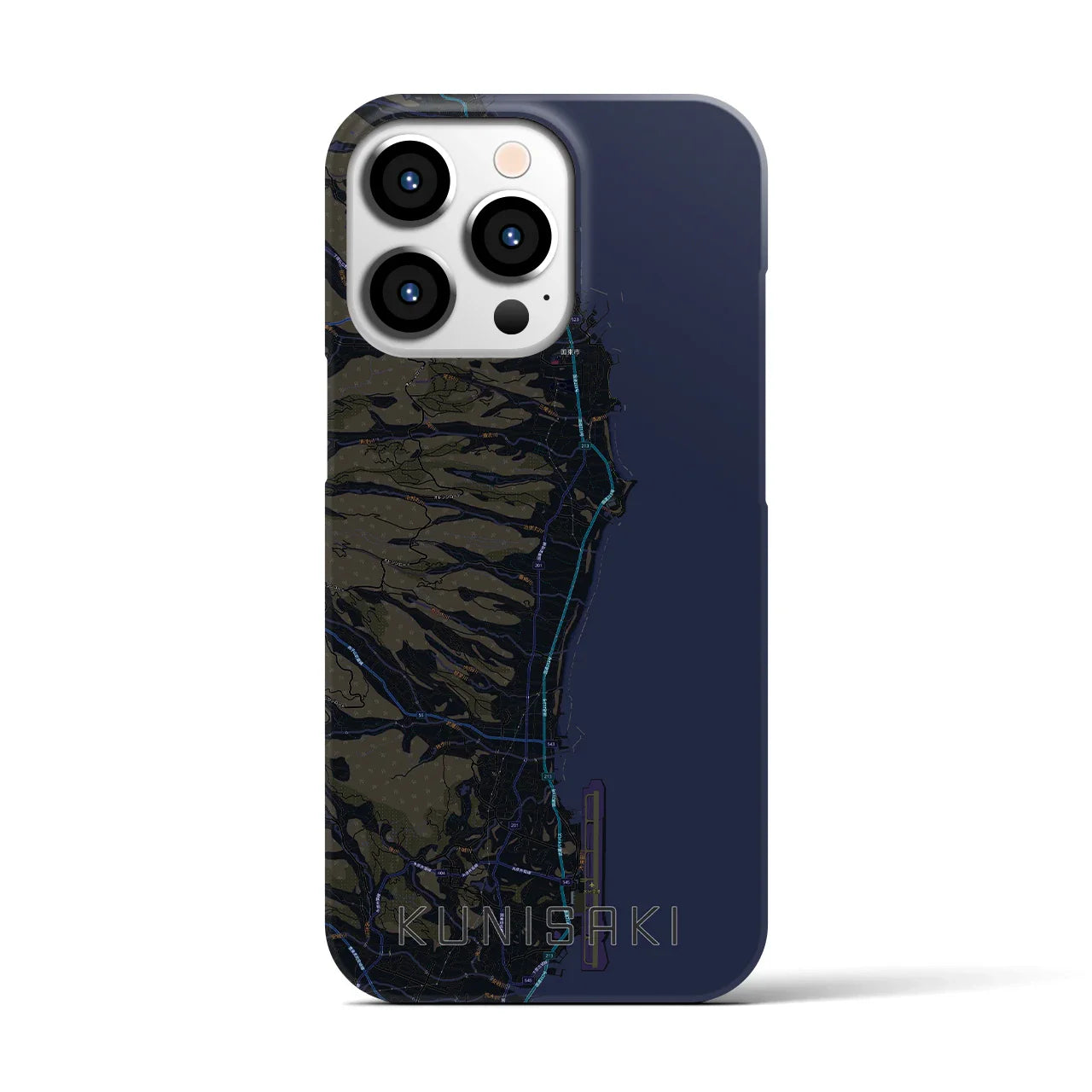【国東(大分県)】地図柄iPhoneケース(バックカバータイプ)