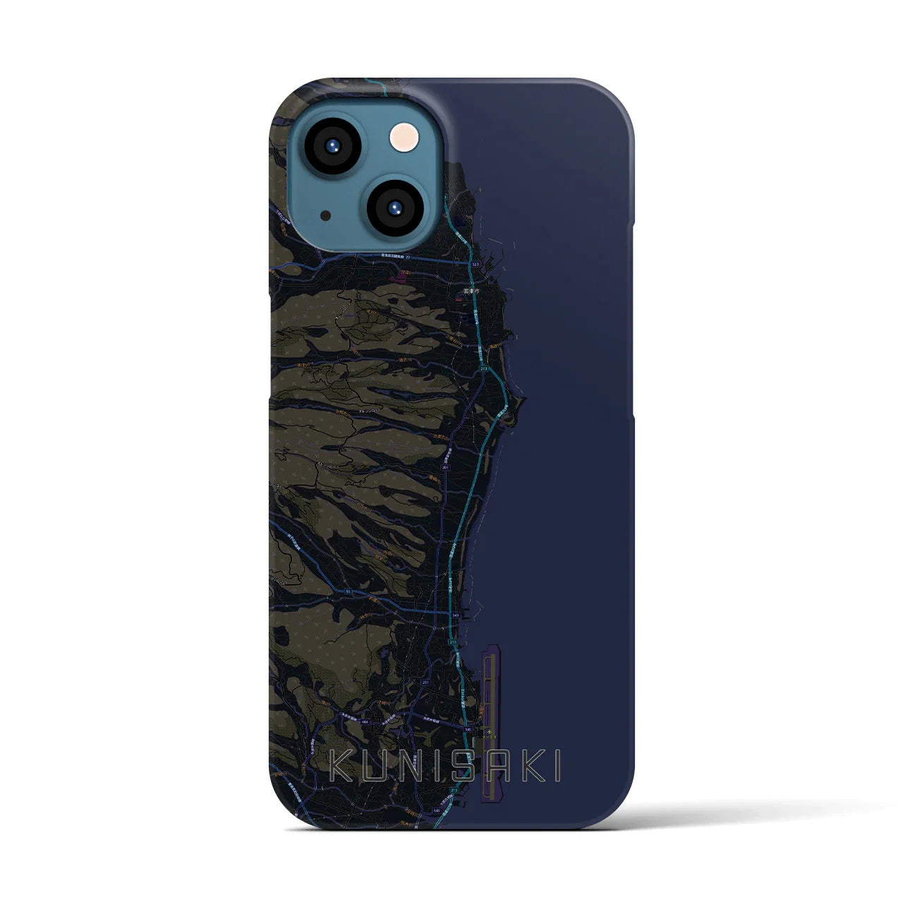 【国東(大分県)】地図柄iPhoneケース(バックカバータイプ)