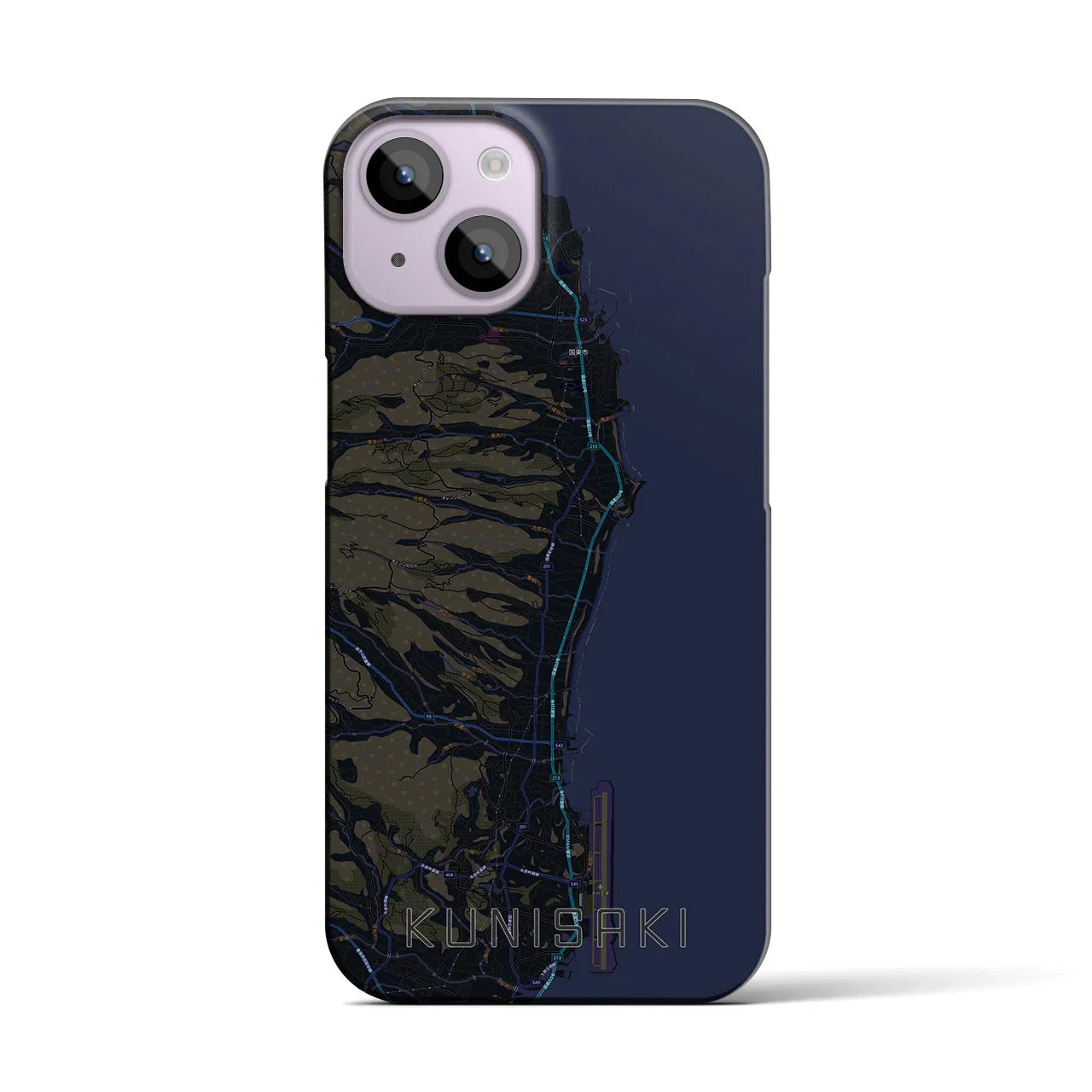 【国東(大分県)】地図柄iPhoneケース(バックカバータイプ)
