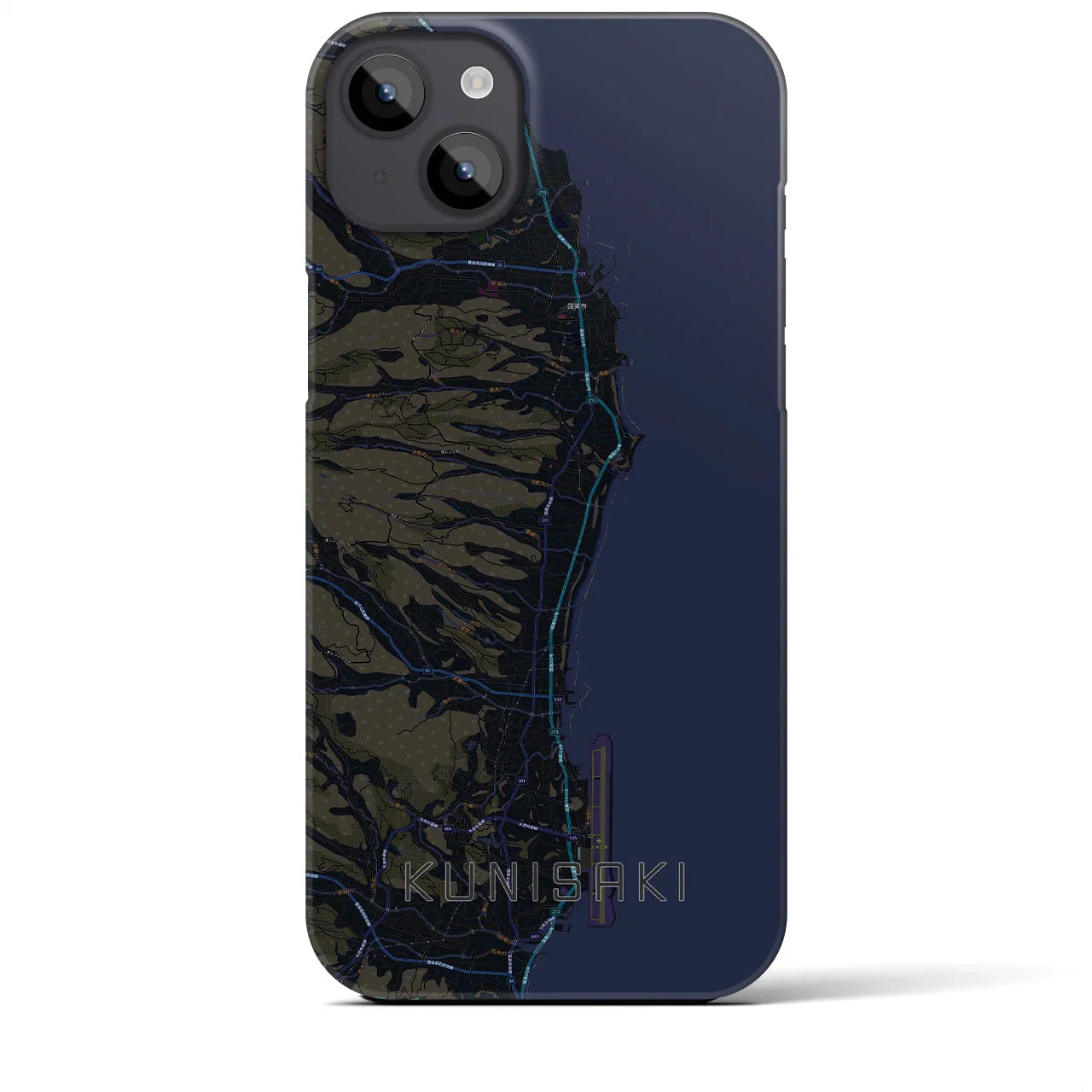 【国東(大分県)】地図柄iPhoneケース(バックカバータイプ)