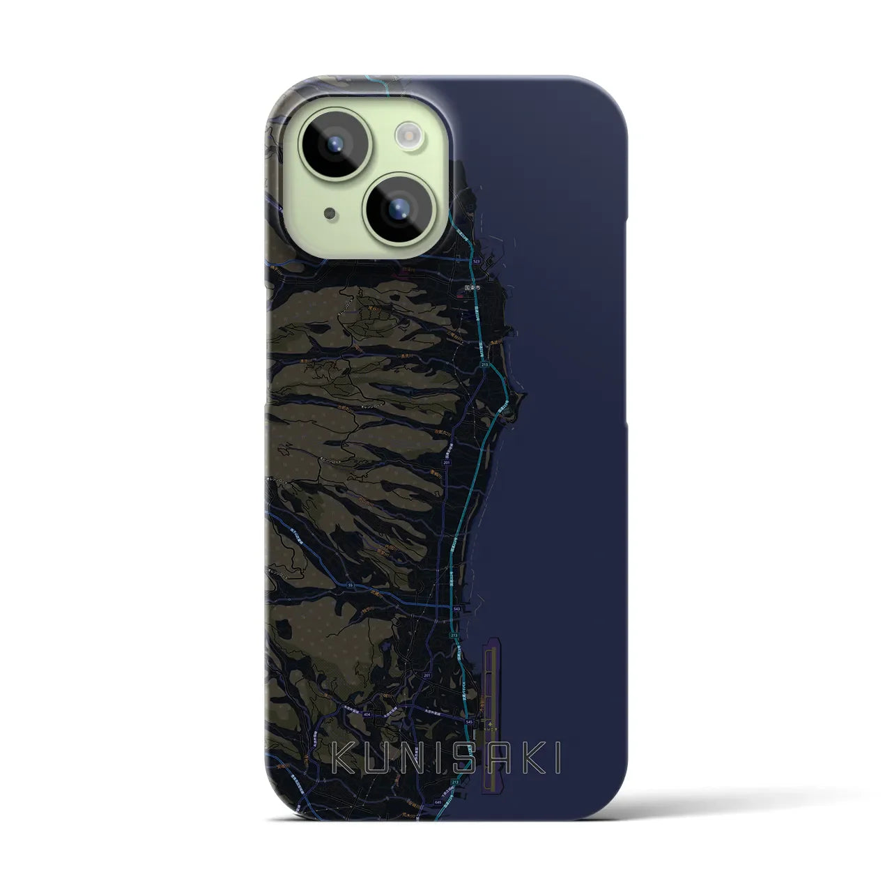 【国東(大分県)】地図柄iPhoneケース(バックカバータイプ)
