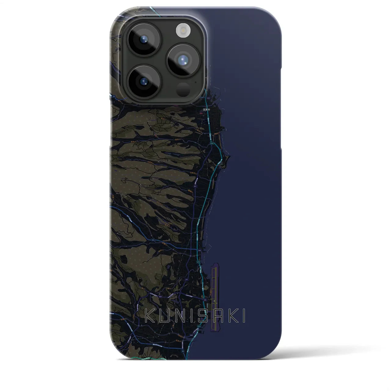 【国東(大分県)】地図柄iPhoneケース(バックカバータイプ)
