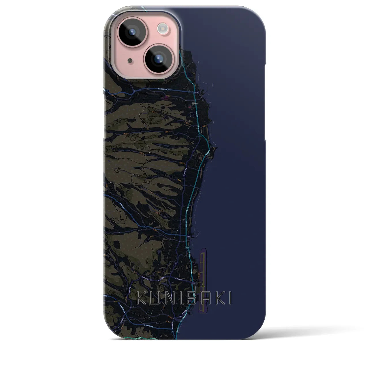 【国東(大分県)】地図柄iPhoneケース(バックカバータイプ)