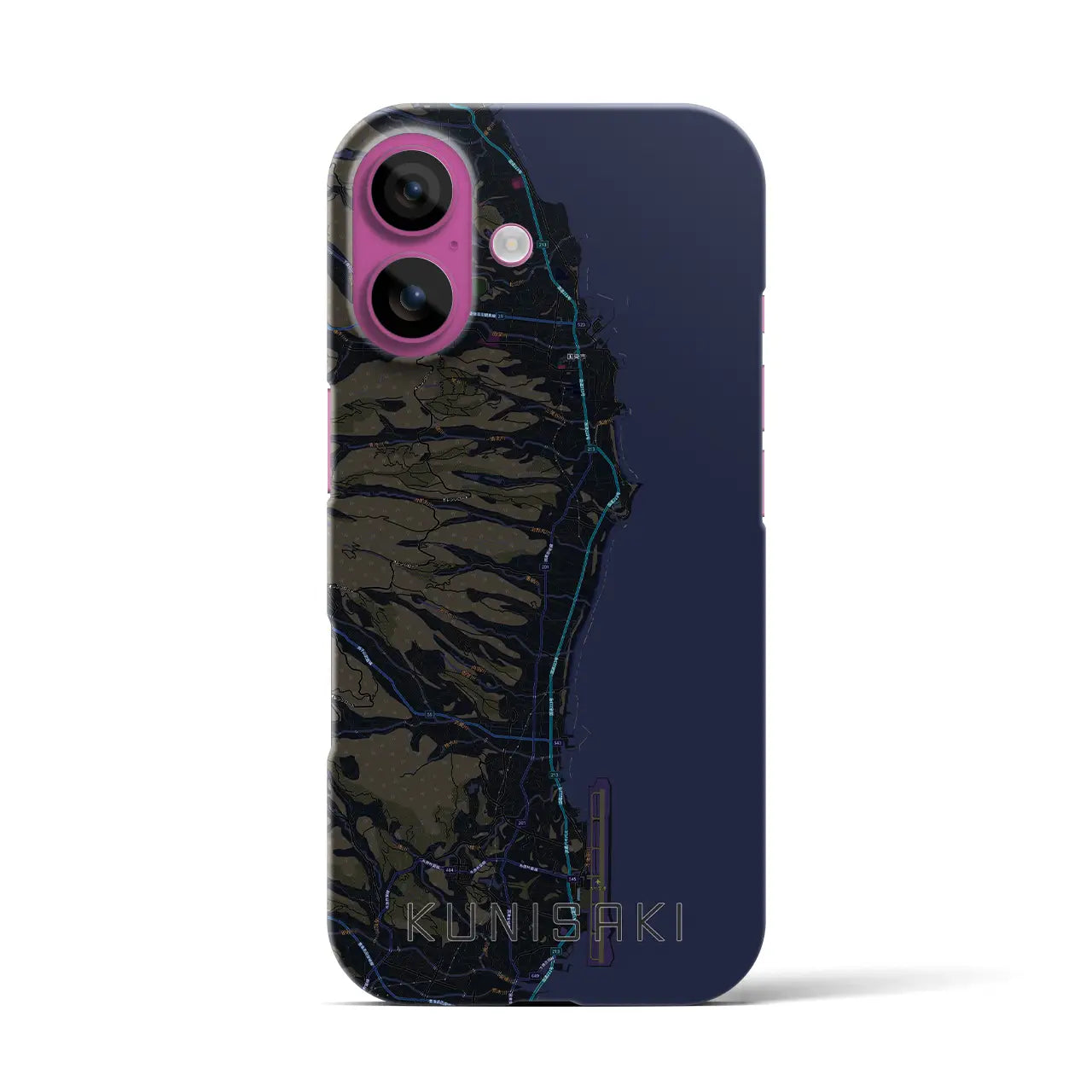 【国東(大分県)】地図柄iPhoneケース(バックカバータイプ)