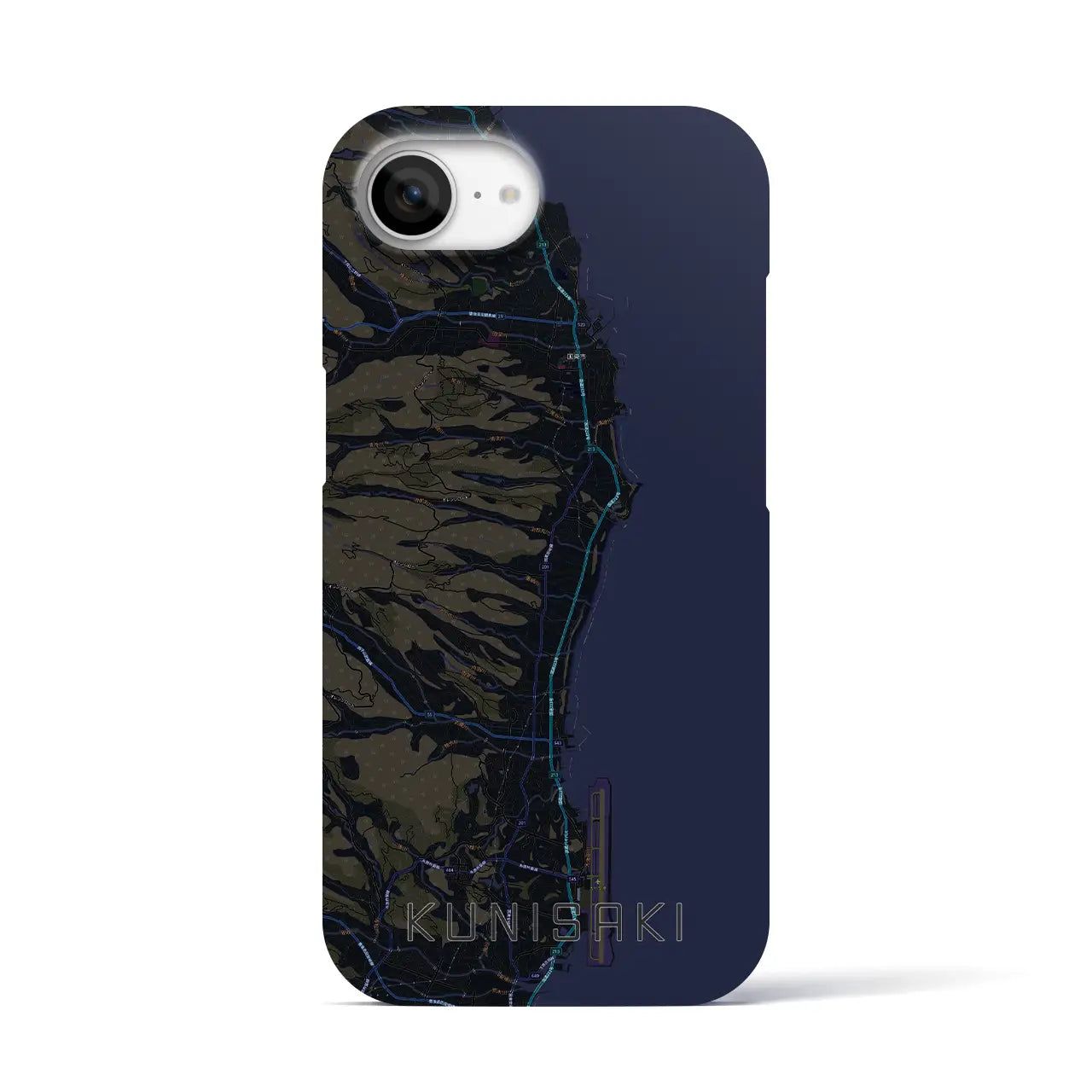 【国東(大分県)】地図柄iPhoneケース(バックカバータイプ)