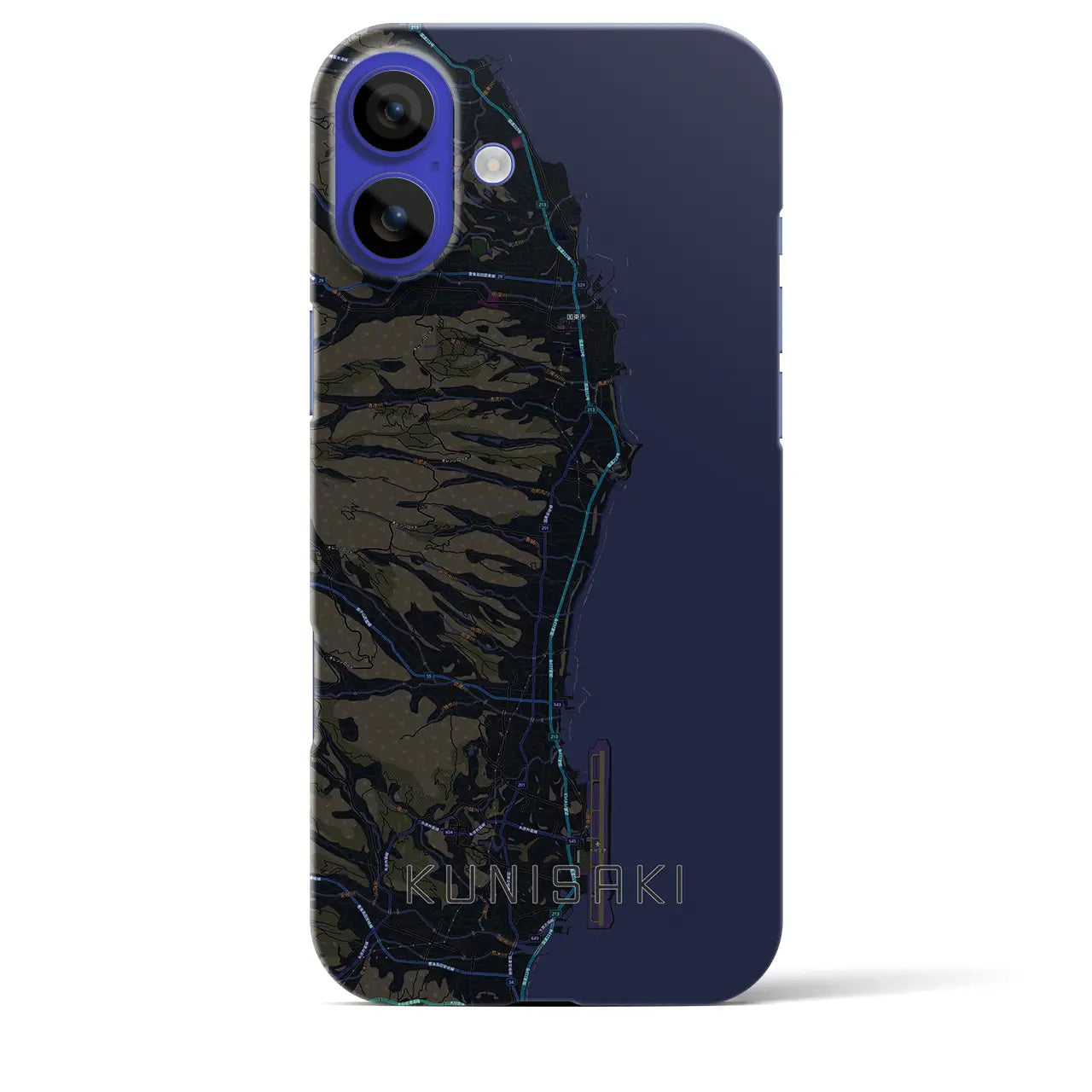 【国東(大分県)】地図柄iPhoneケース(バックカバータイプ)