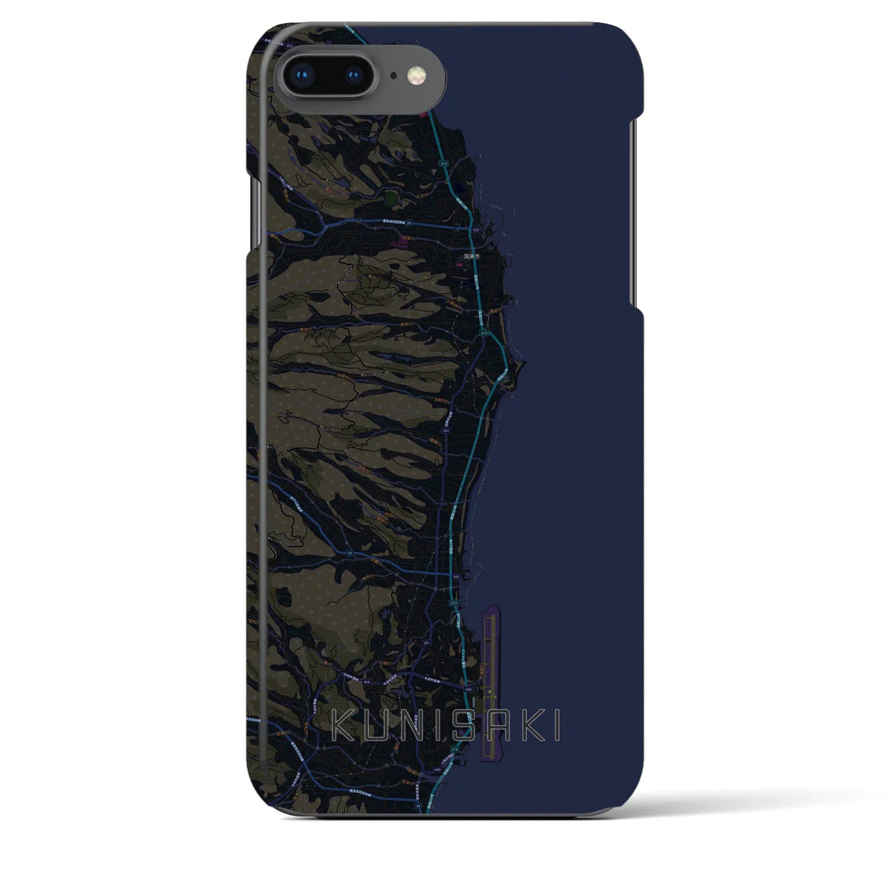 【国東(大分県)】地図柄iPhoneケース(バックカバータイプ)