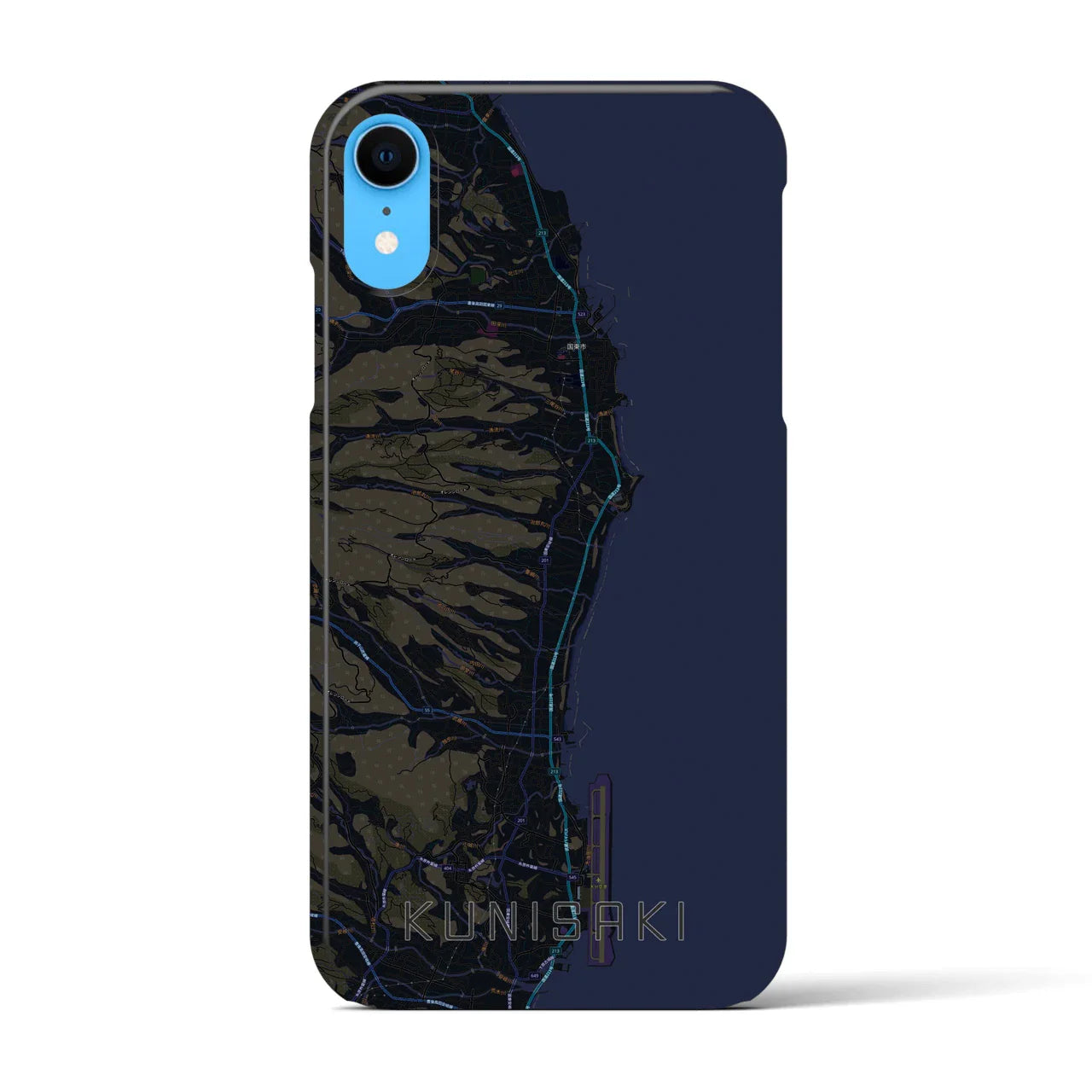 【国東(大分県)】地図柄iPhoneケース(バックカバータイプ)