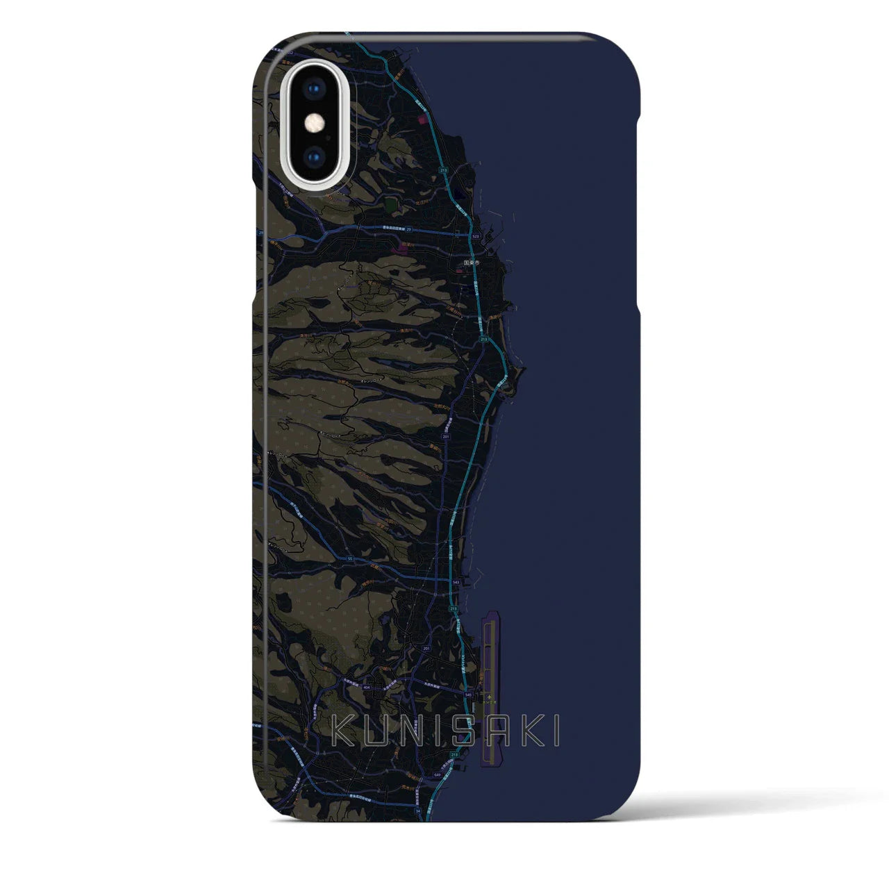 【国東(大分県)】地図柄iPhoneケース(バックカバータイプ)