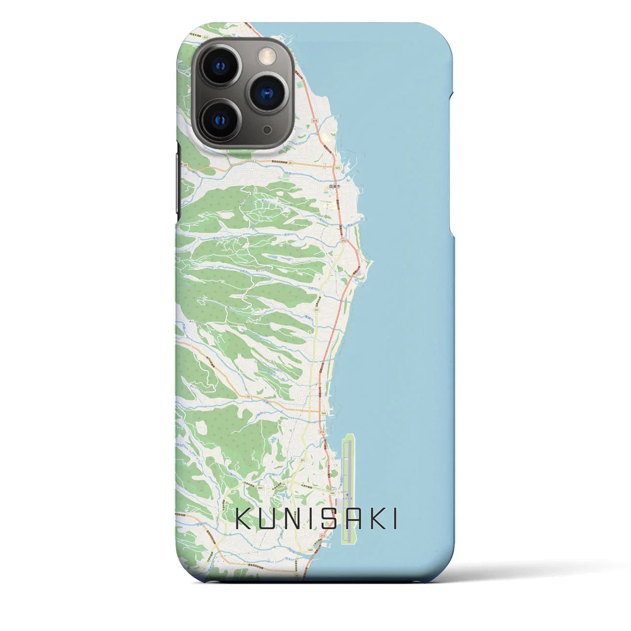 【国東(大分県)】地図柄iPhoneケース(バックカバータイプ)