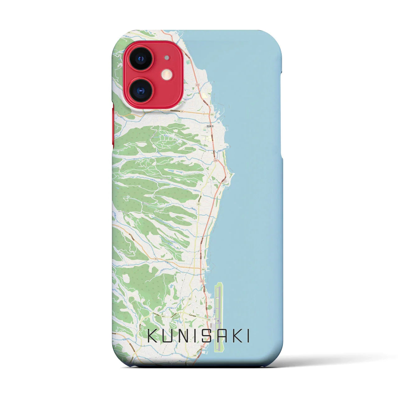 【国東(大分県)】地図柄iPhoneケース(バックカバータイプ)