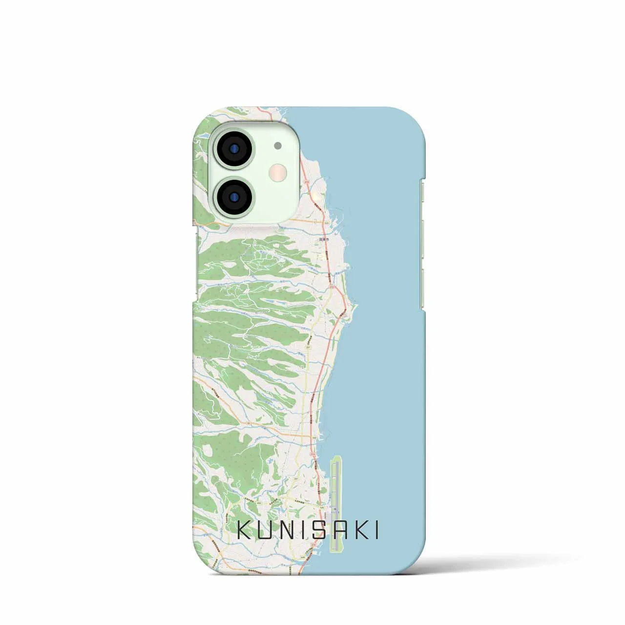【国東(大分県)】地図柄iPhoneケース(バックカバータイプ)