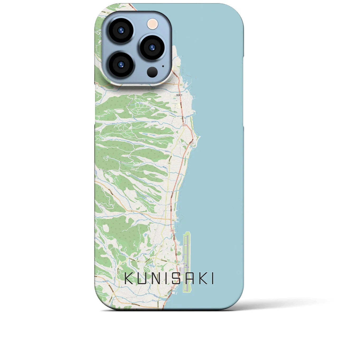 【国東(大分県)】地図柄iPhoneケース(バックカバータイプ)