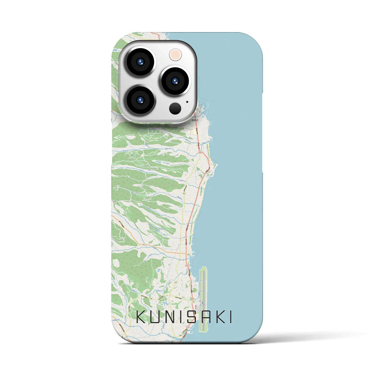 【国東(大分県)】地図柄iPhoneケース(バックカバータイプ)