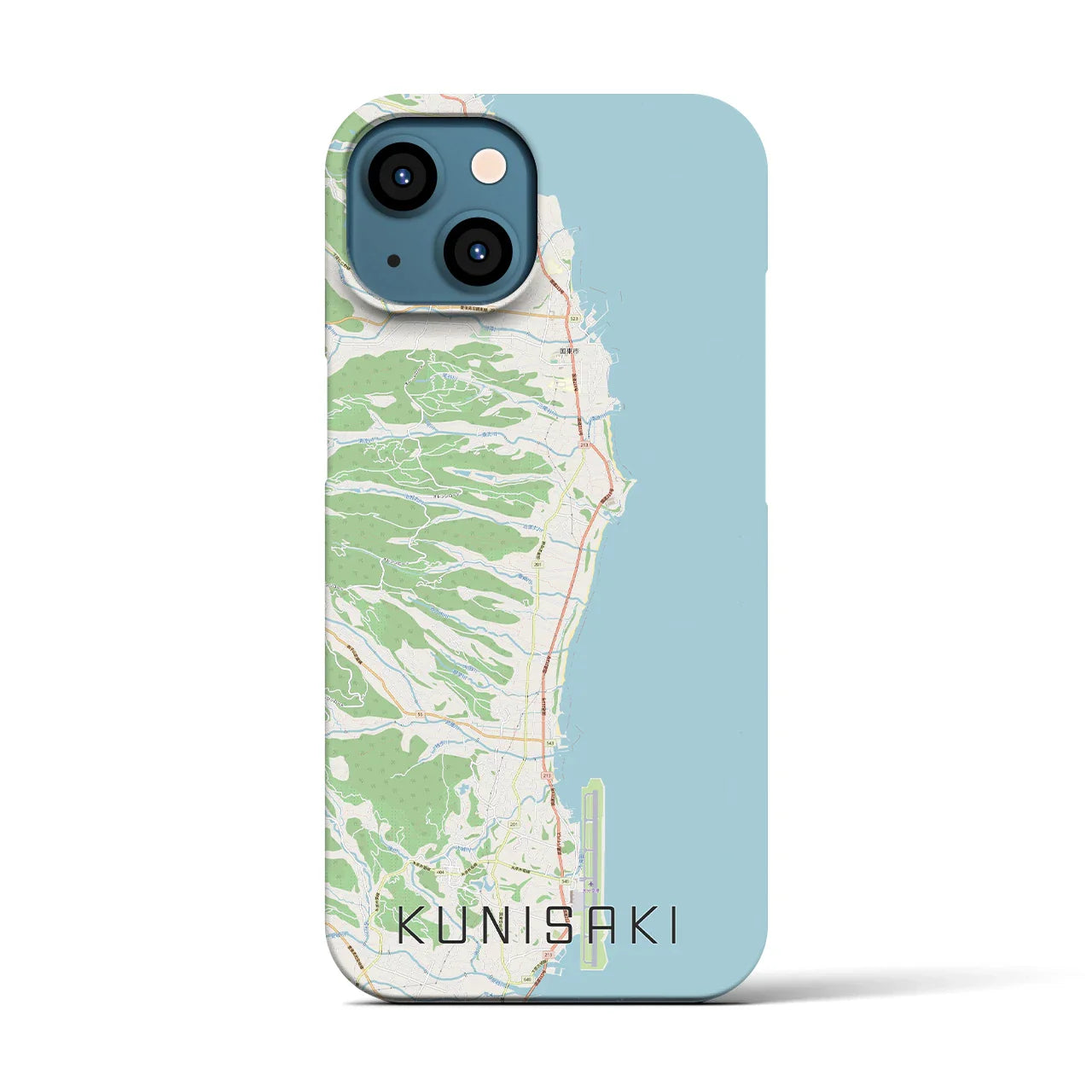 【国東(大分県)】地図柄iPhoneケース(バックカバータイプ)
