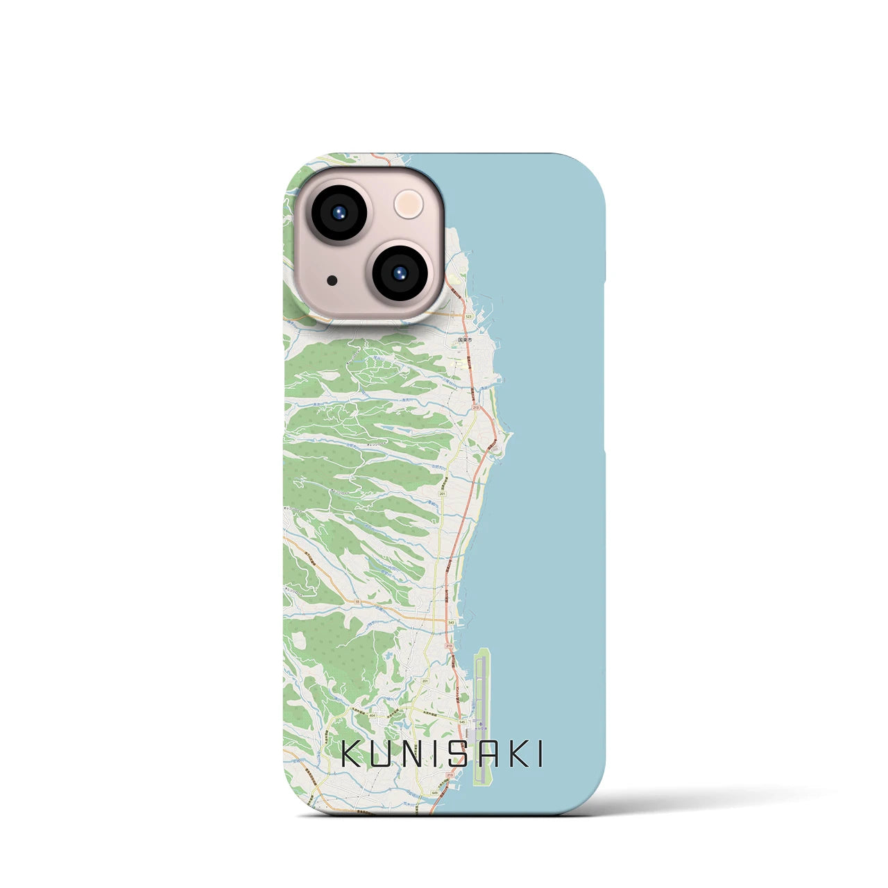 【国東(大分県)】地図柄iPhoneケース(バックカバータイプ)