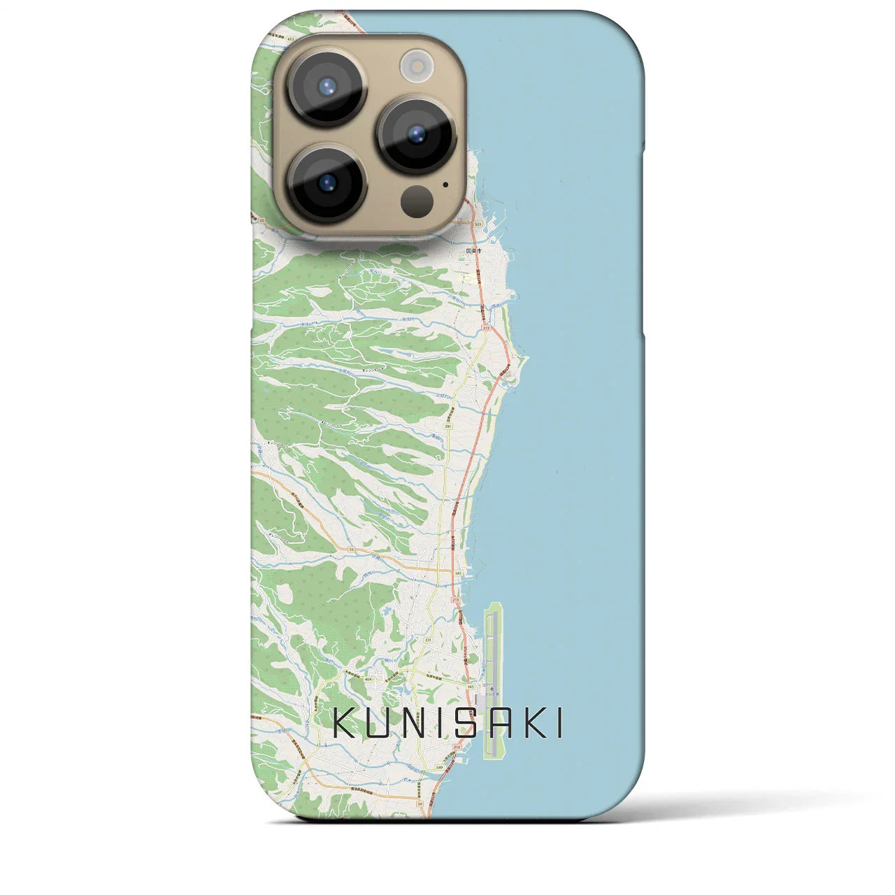 【国東(大分県)】地図柄iPhoneケース(バックカバータイプ)