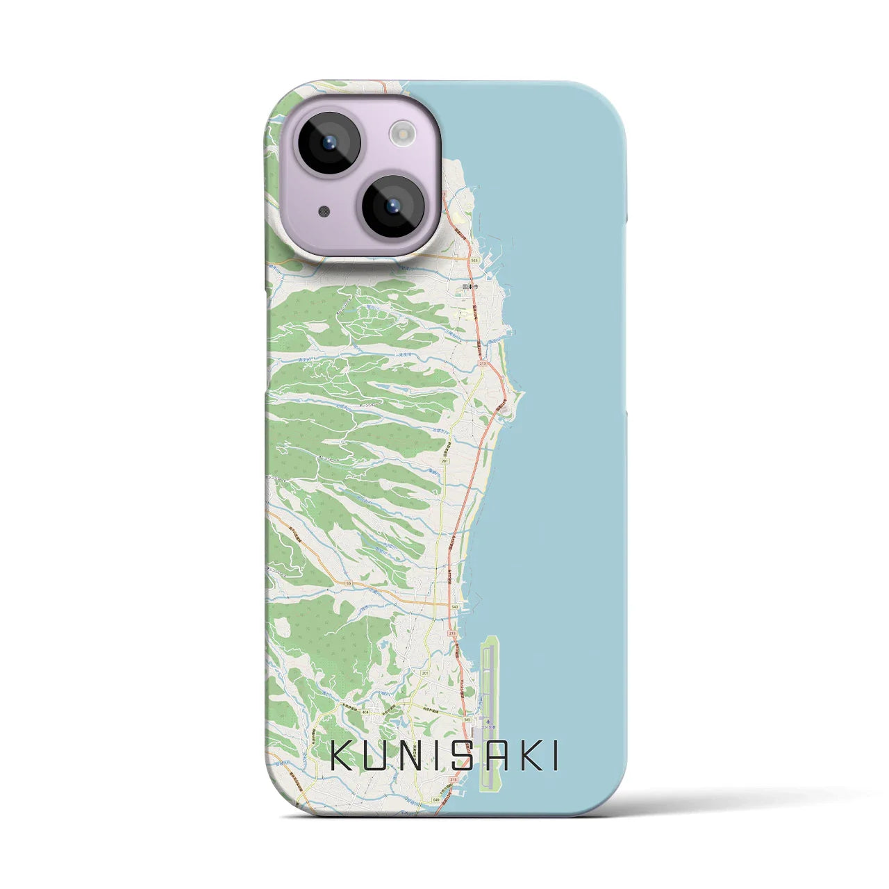 【国東(大分県)】地図柄iPhoneケース(バックカバータイプ)