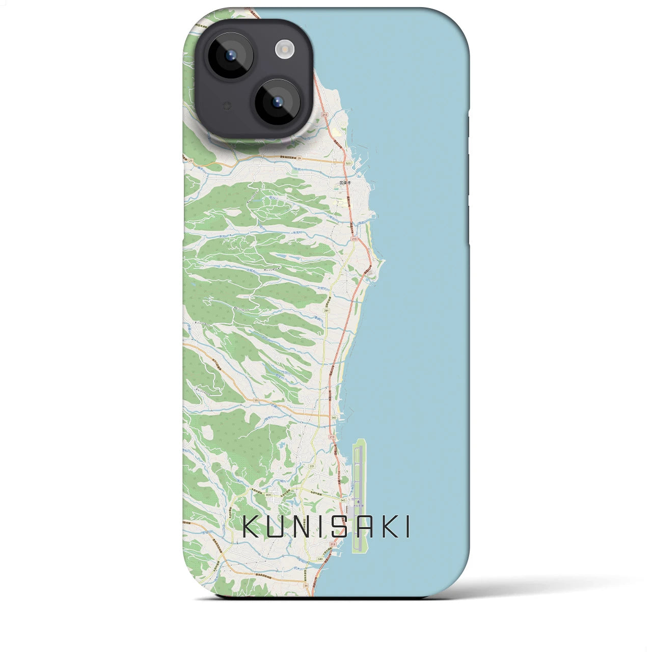 【国東(大分県)】地図柄iPhoneケース(バックカバータイプ)