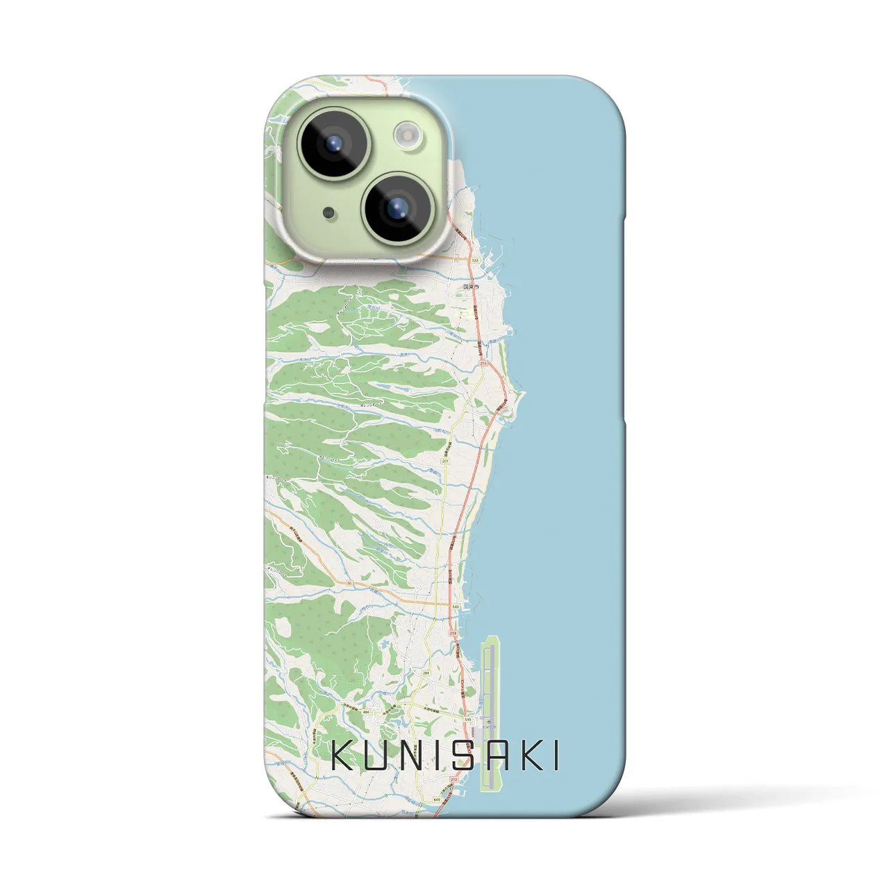 【国東(大分県)】地図柄iPhoneケース(バックカバータイプ)