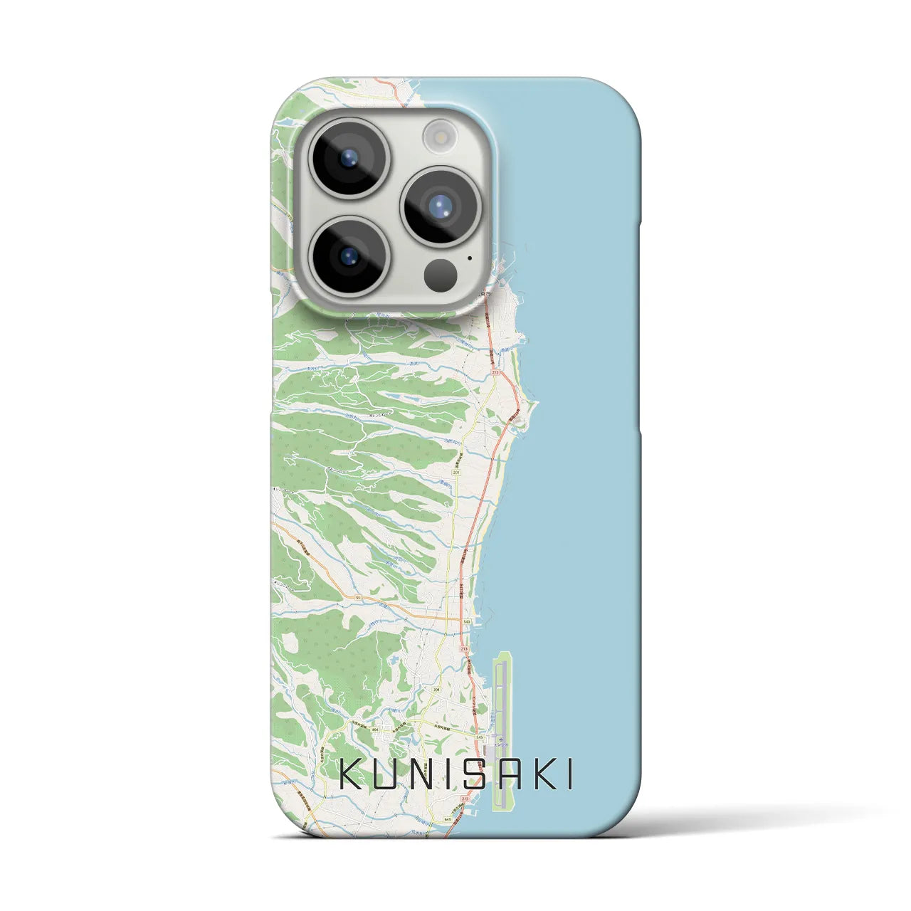 【国東(大分県)】地図柄iPhoneケース(バックカバータイプ)