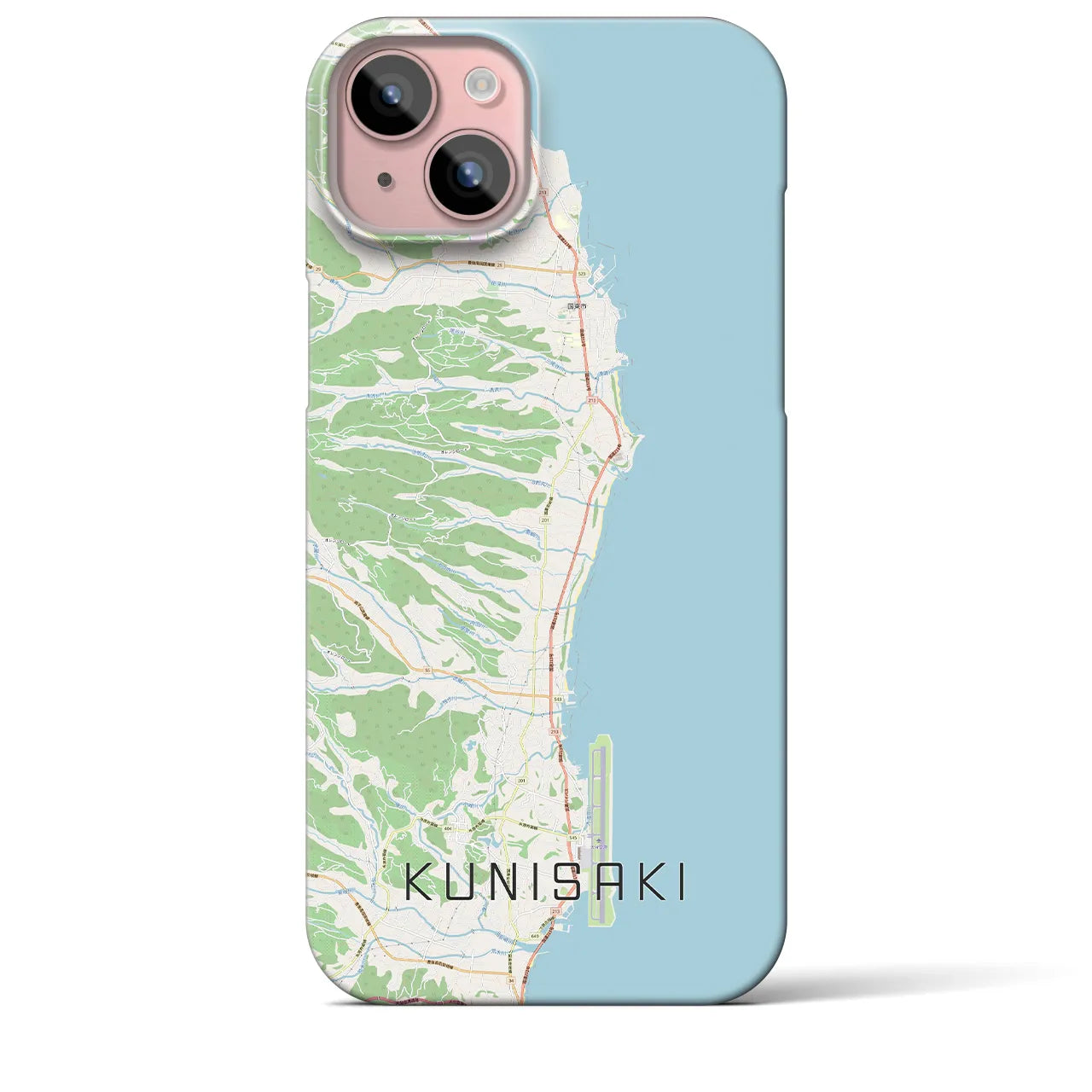 【国東(大分県)】地図柄iPhoneケース(バックカバータイプ)