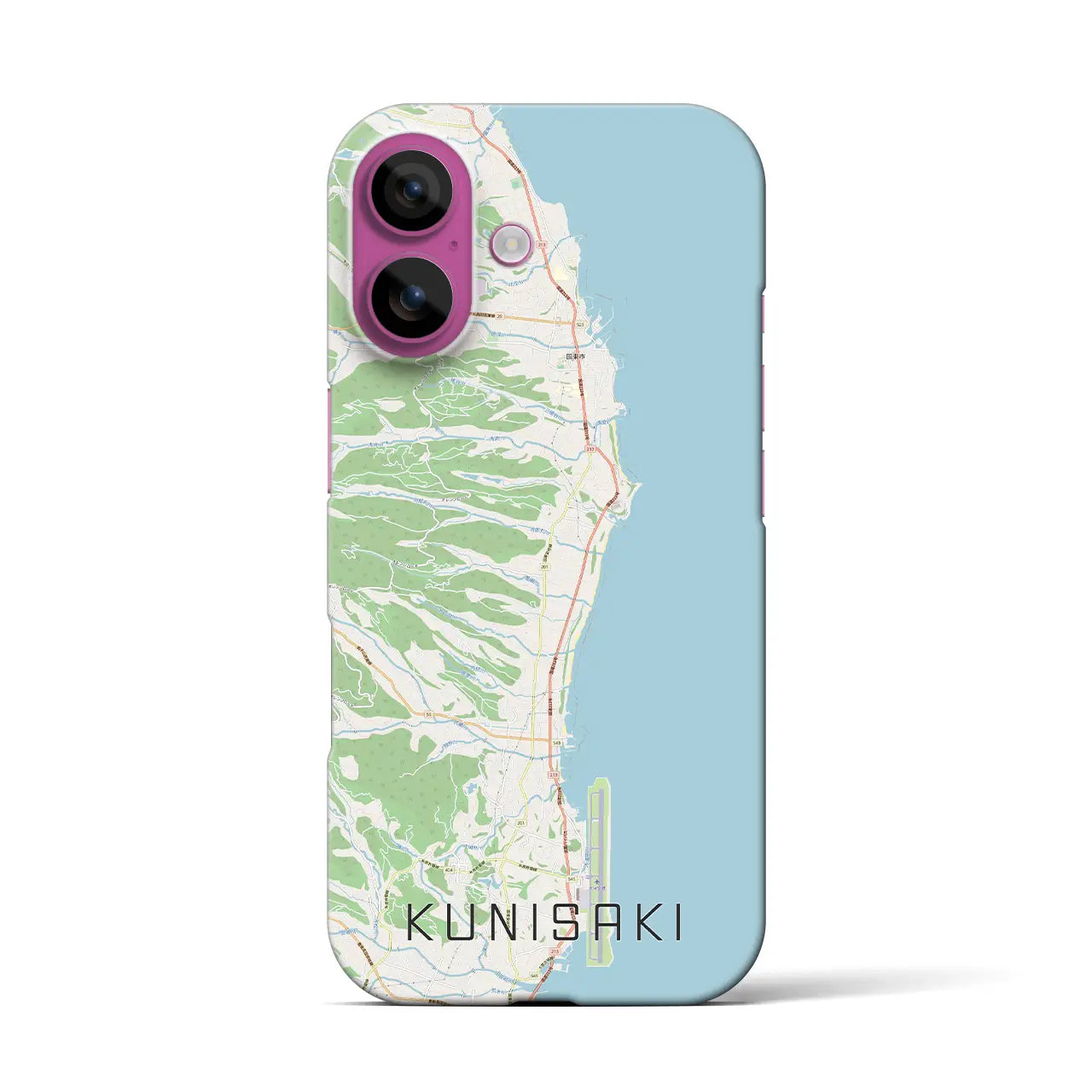 【国東(大分県)】地図柄iPhoneケース(バックカバータイプ)