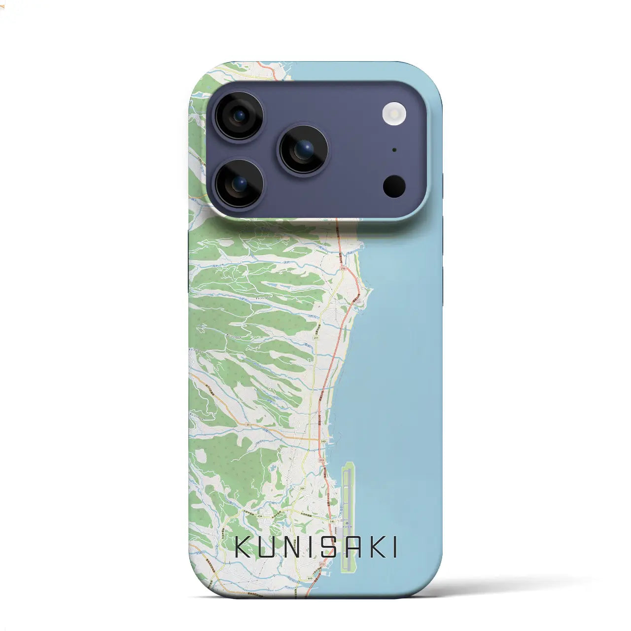 【国東(大分県)】地図柄iPhoneケース(バックカバータイプ)