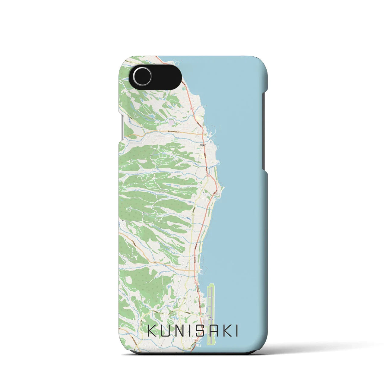 【国東(大分県)】地図柄iPhoneケース(バックカバータイプ)