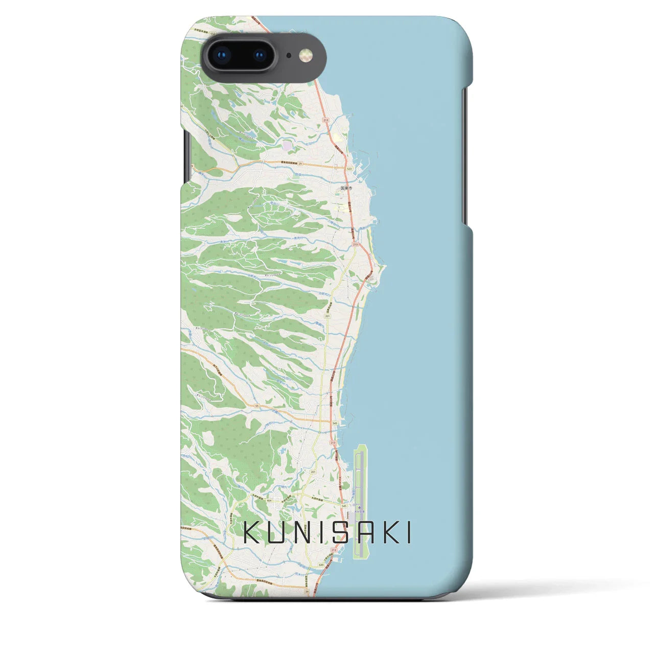 【国東(大分県)】地図柄iPhoneケース(バックカバータイプ)