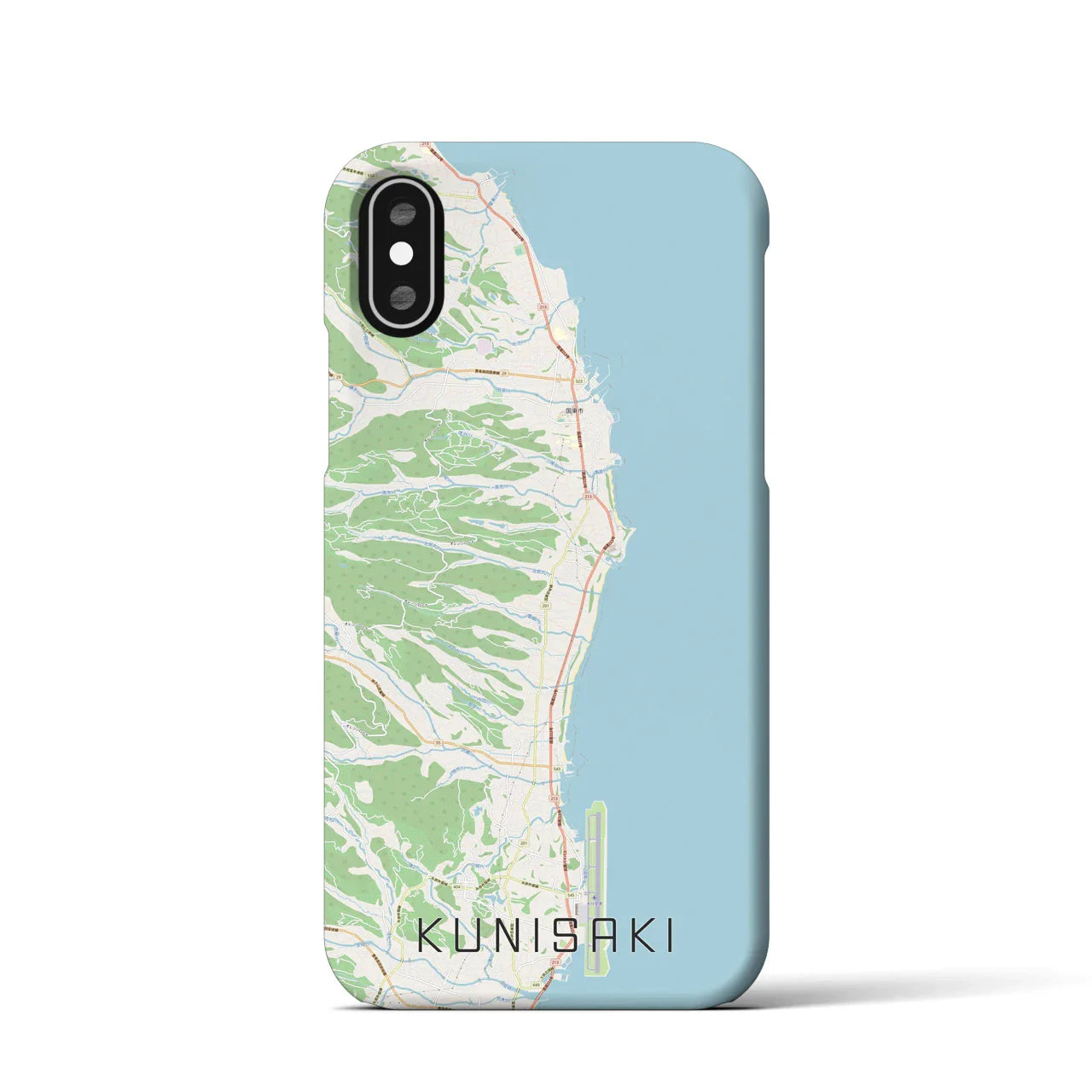【国東(大分県)】地図柄iPhoneケース(バックカバータイプ)