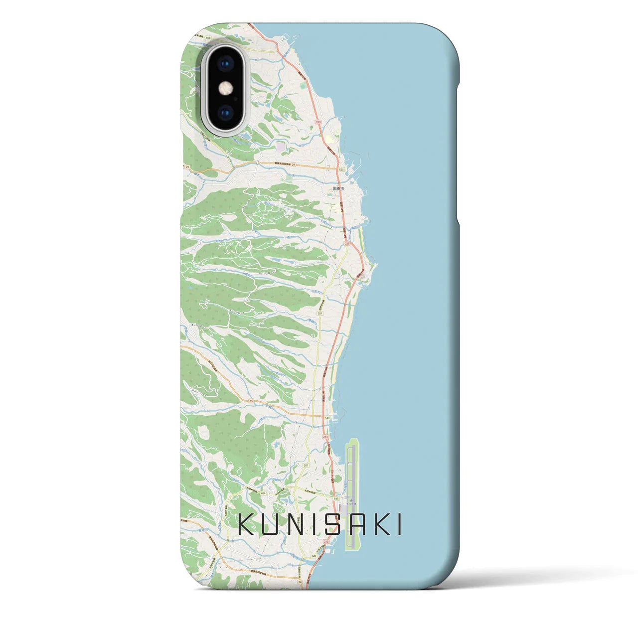 【国東(大分県)】地図柄iPhoneケース(バックカバータイプ)