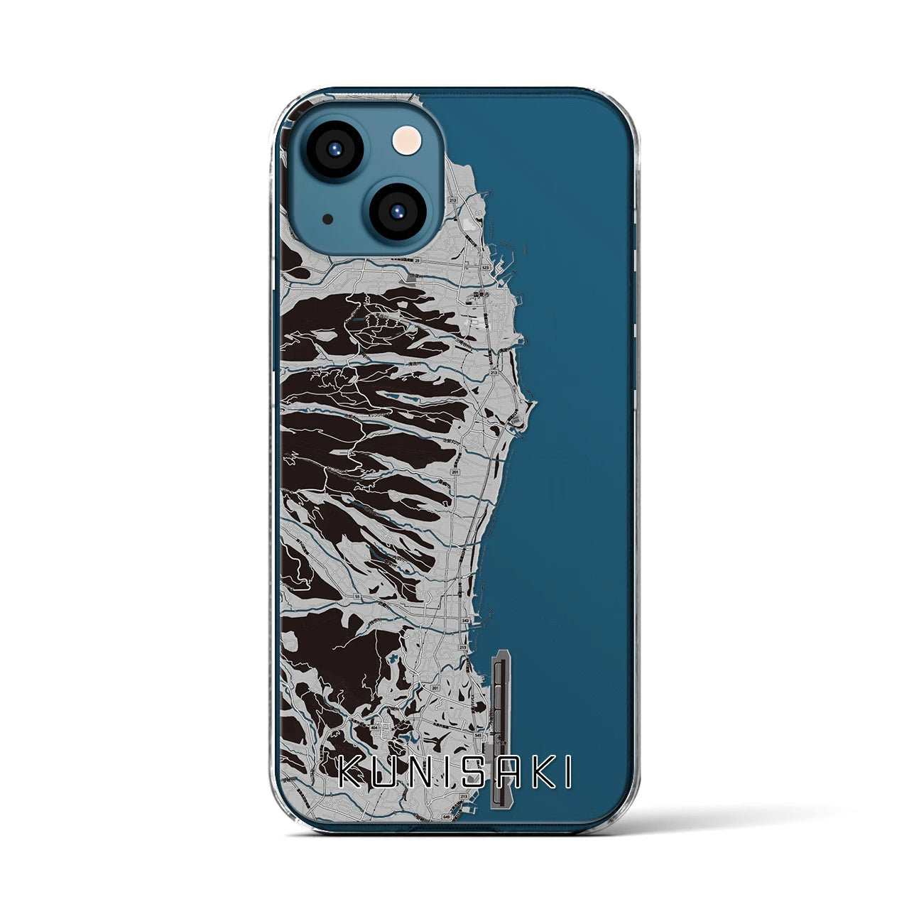 【国東(大分県)】地図柄iPhoneケース(クリアタイプ)