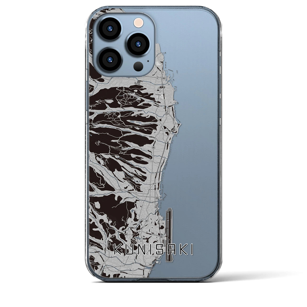 【国東(大分県)】地図柄iPhoneケース(クリアタイプ)