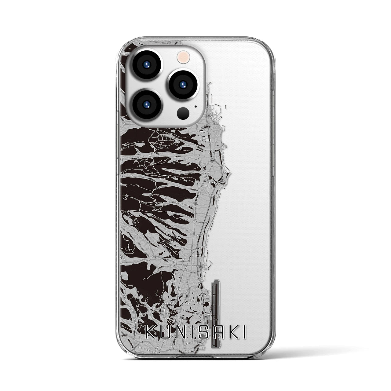 【国東(大分県)】地図柄iPhoneケース(クリアタイプ)