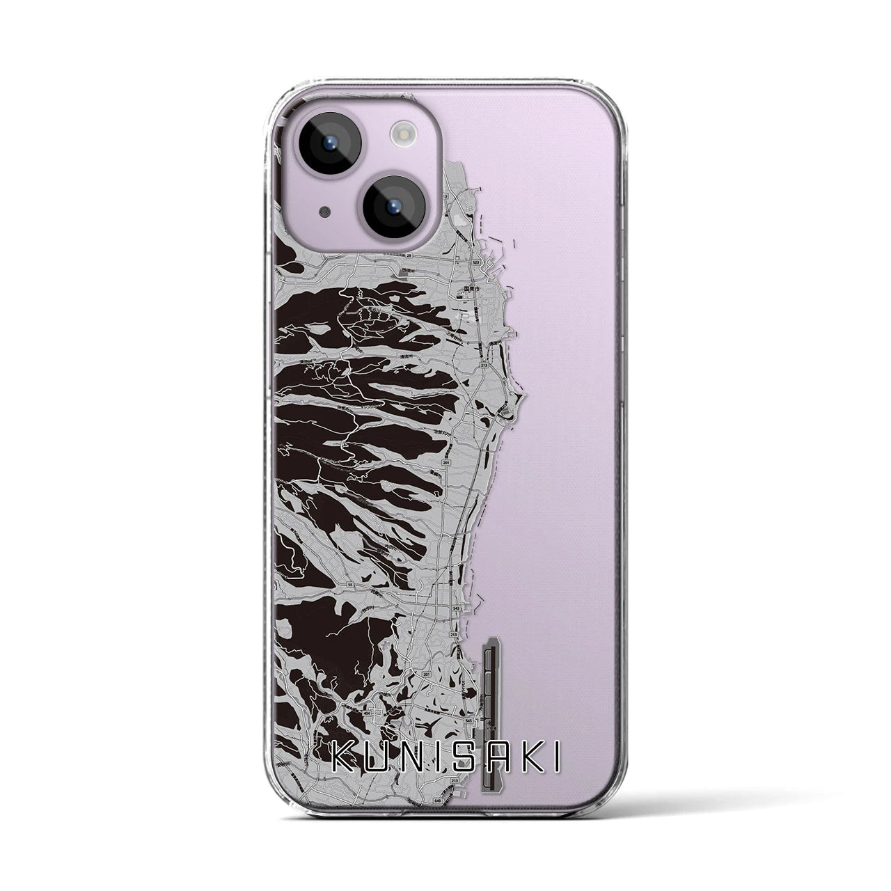 【国東(大分県)】地図柄iPhoneケース(クリアタイプ)