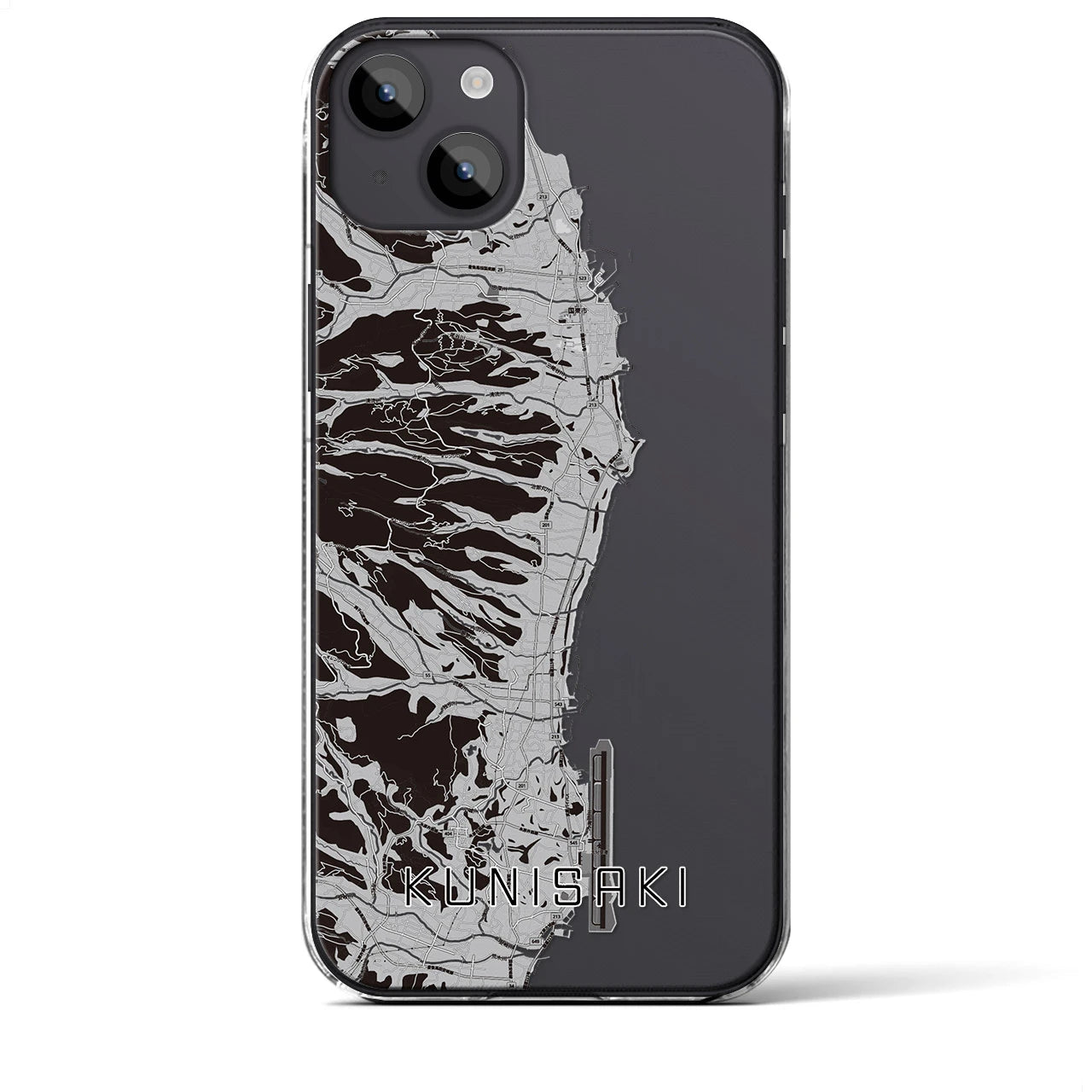 【国東(大分県)】地図柄iPhoneケース(クリアタイプ)