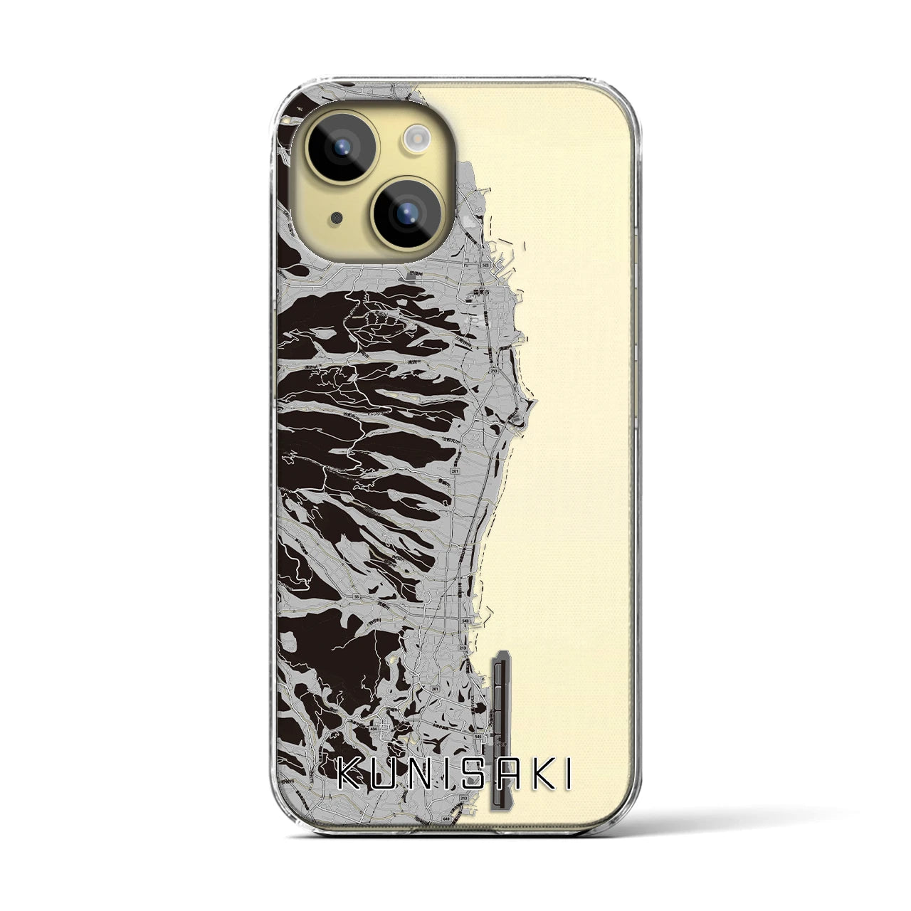 【国東(大分県)】地図柄iPhoneケース(クリアタイプ)