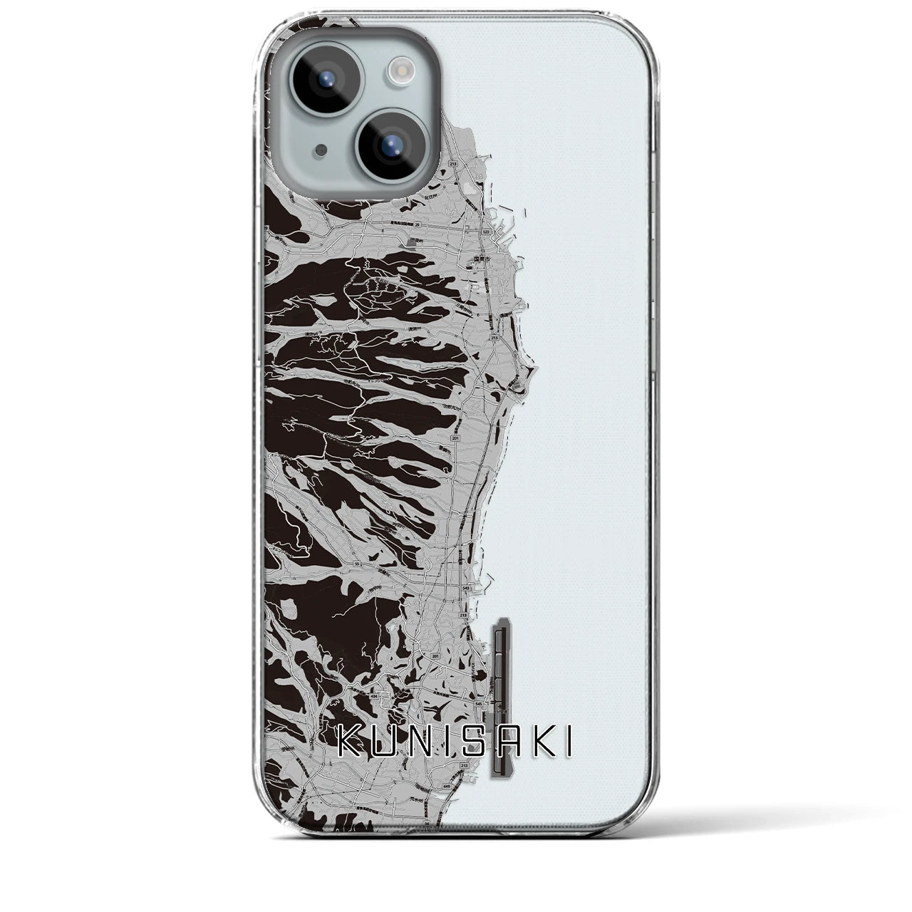 【国東(大分県)】地図柄iPhoneケース(クリアタイプ)