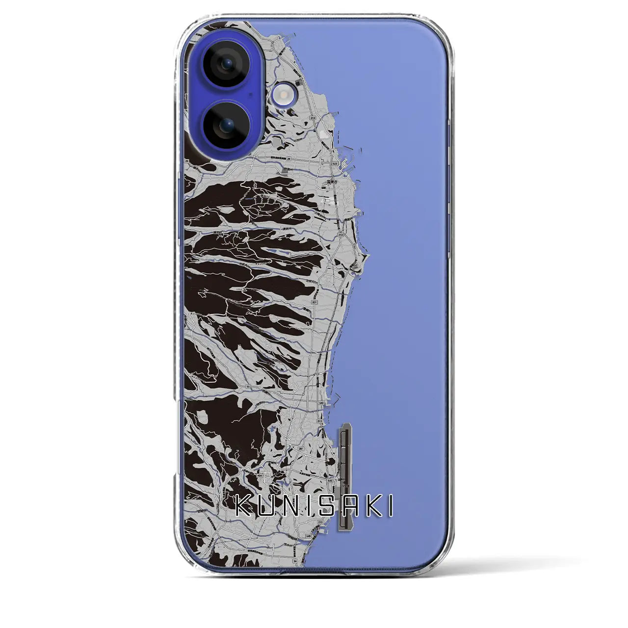 【国東(大分県)】地図柄iPhoneケース(クリアタイプ)