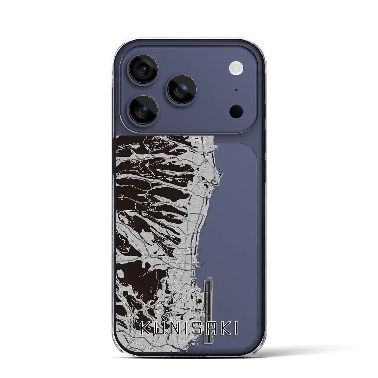 【国東(大分県)】地図柄iPhoneケース(クリアタイプ)モノトーン・iPhone 17 Pro Max 用