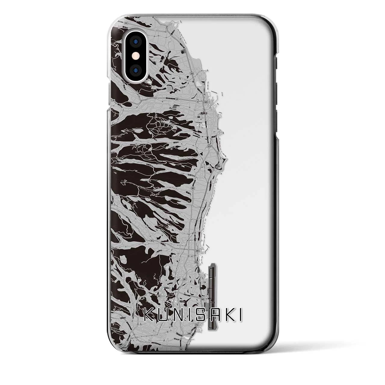 【国東(大分県)】地図柄iPhoneケース(クリアタイプ)