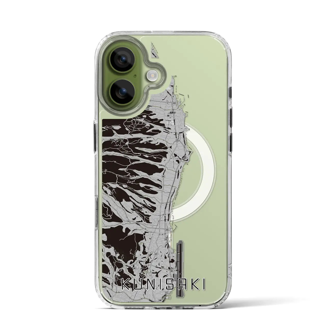 【国東(大分県)】地図柄iPhoneケース(MagSafeタイプ)