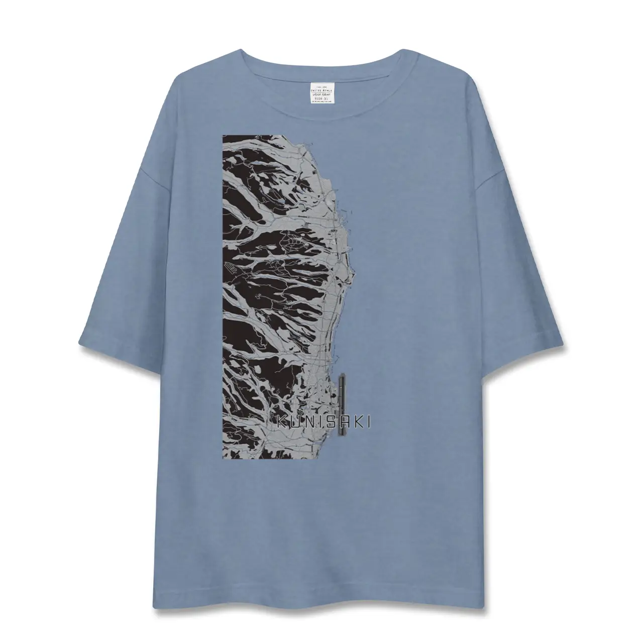 【国東(大分県)】地図柄ビッグシルエットTシャツ