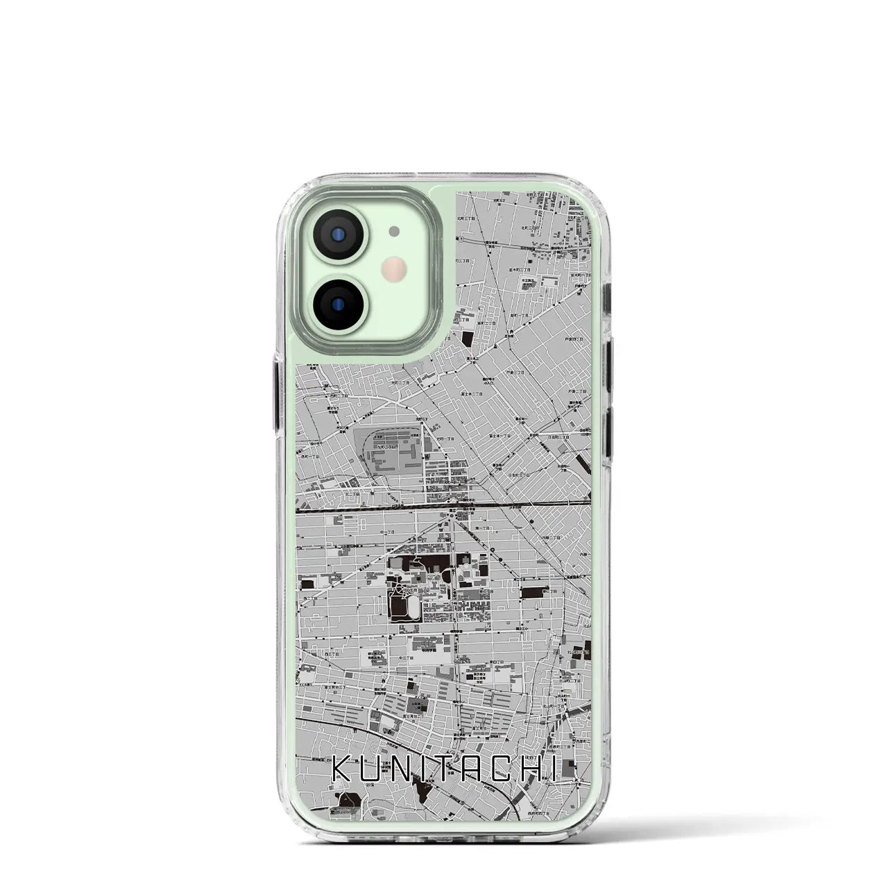 【国立2(東京都)】地図柄iPhoneケース(MagSafeタイプ)