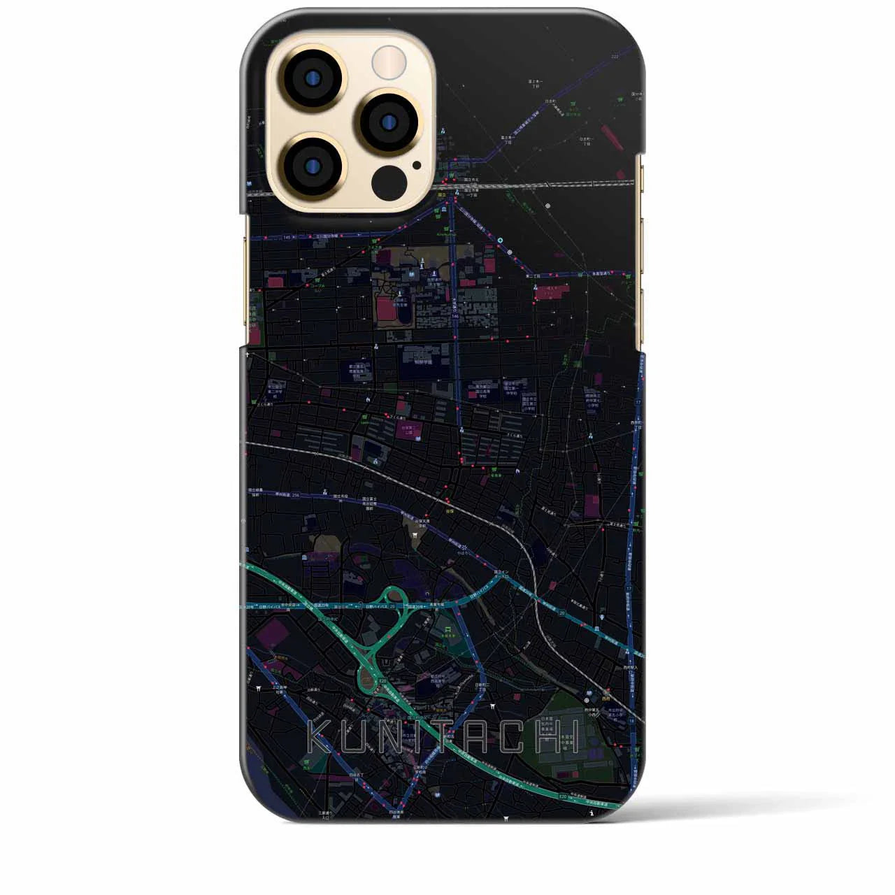 【国立(東京都)】地図柄iPhoneケース(バックカバータイプ)